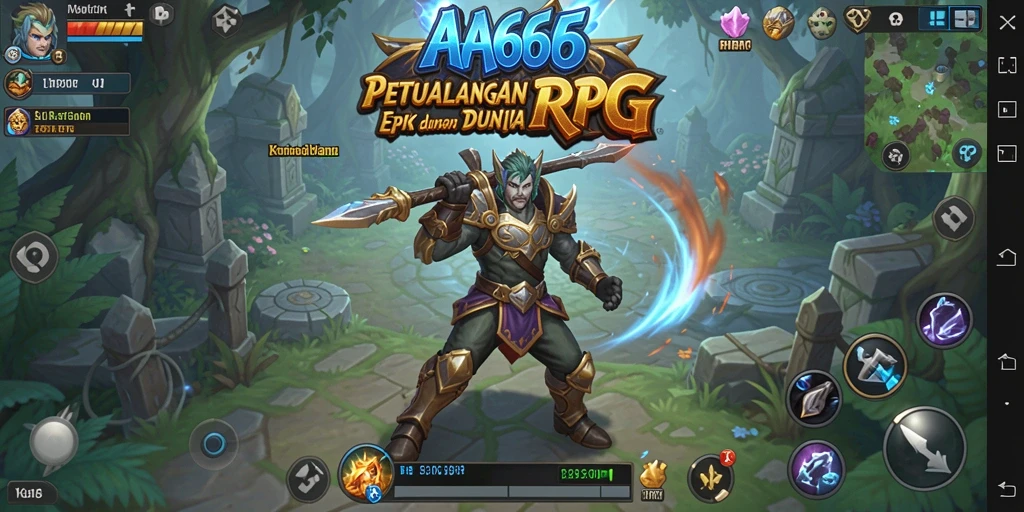 Screenshot menunjukkan pertarungan seru dan grafis menakjubkan dari AA666.