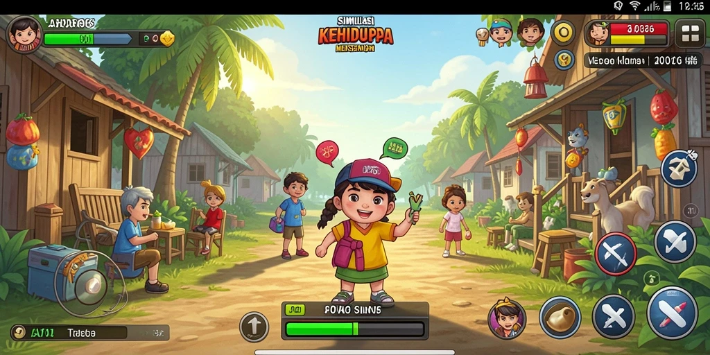 Screenshot gameplay API36 yang menampilkan interaksi karakter.