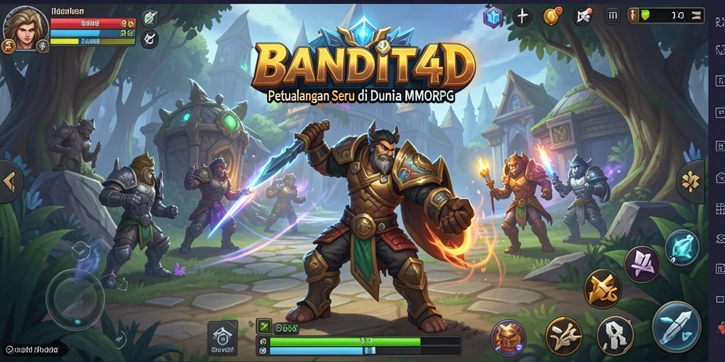 Tampilan gameplay <strong>BANDIT4D</strong> yang menakjubkan dengan karakter dan monster.