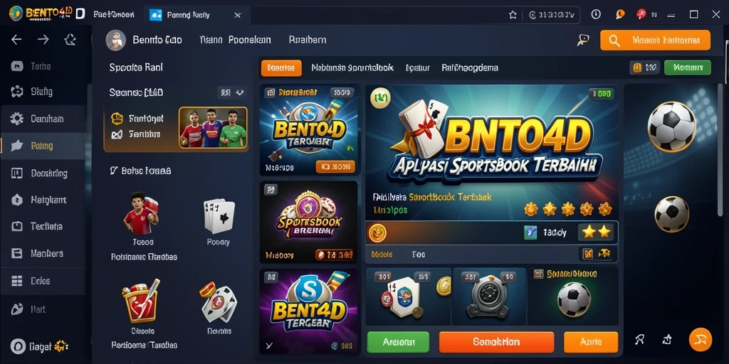 Tampilan menarik dari gameplay Sportsbook di BENTO4D.