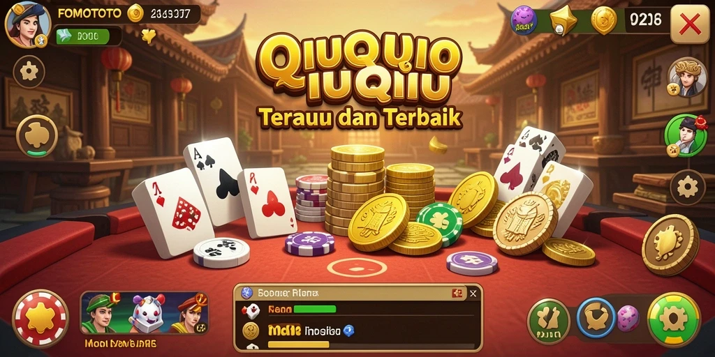 Screenshot gameplay menampilkan serunya permainan QiuQiu.