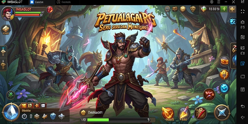 Screenshot gameplay IMBASLOT menampilkan aksi pertempuran yang seru.