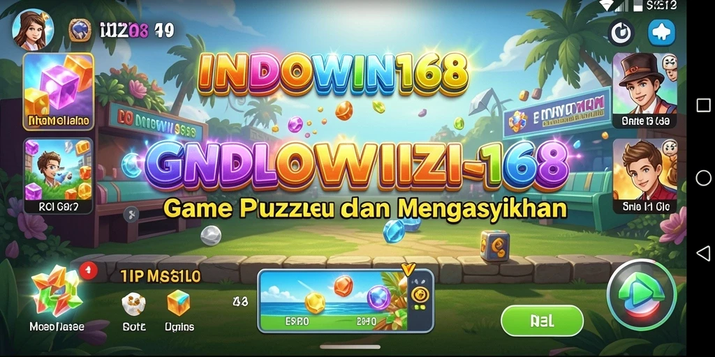 Screenshot utama INDOWIN168 menunjukkan gameplay Puzzle yang menarik.