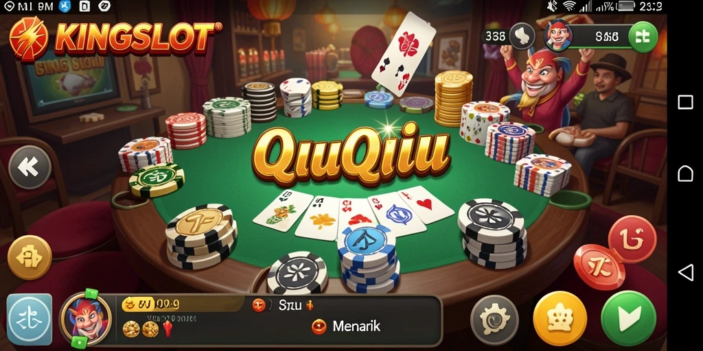 Gameplay seru dalam permainan QiuQiu KINGSLOT.