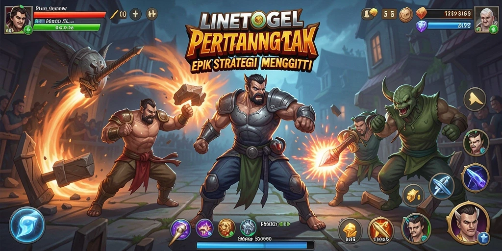 Tangkapan layar gameplay LINETOGEL menunjukkan pertarungan seru dan karakter yang menakjubkan.