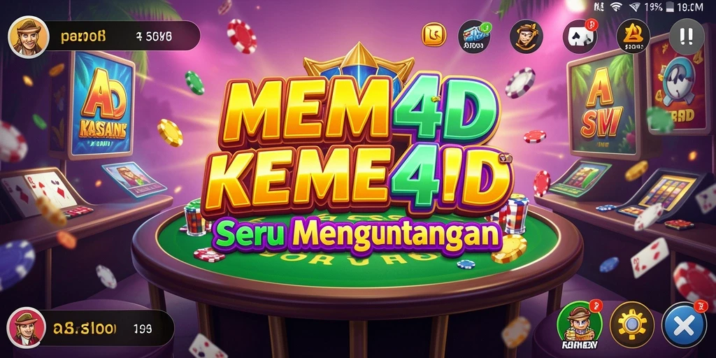 Screenshot utama menunjukkan gameplay seru dan menegangkan dari MEME4D.