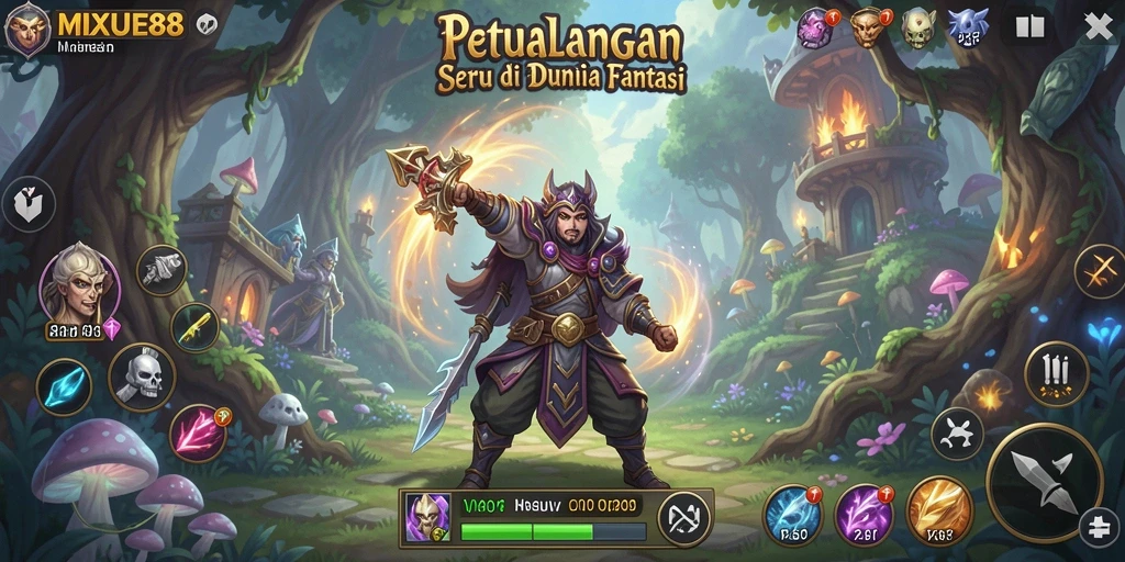 Tangkapan layar gameplay <strong>MIXUE88</strong> yang menunjukkan aksi seru dan eksplorasi.