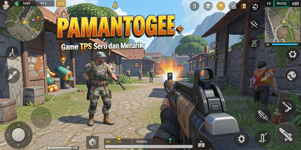 Tangkapan layar utama PAMANTOGEL menampilkan aksi mendebarkan dalam TPS.