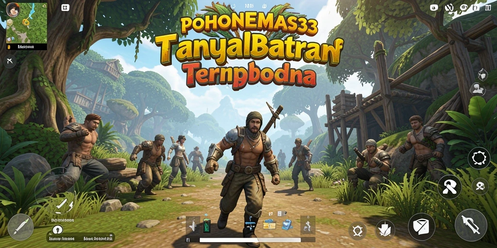 Tampilan gameplay POHONEMAS33 yang menampilkan dunia terbuka yang indah.