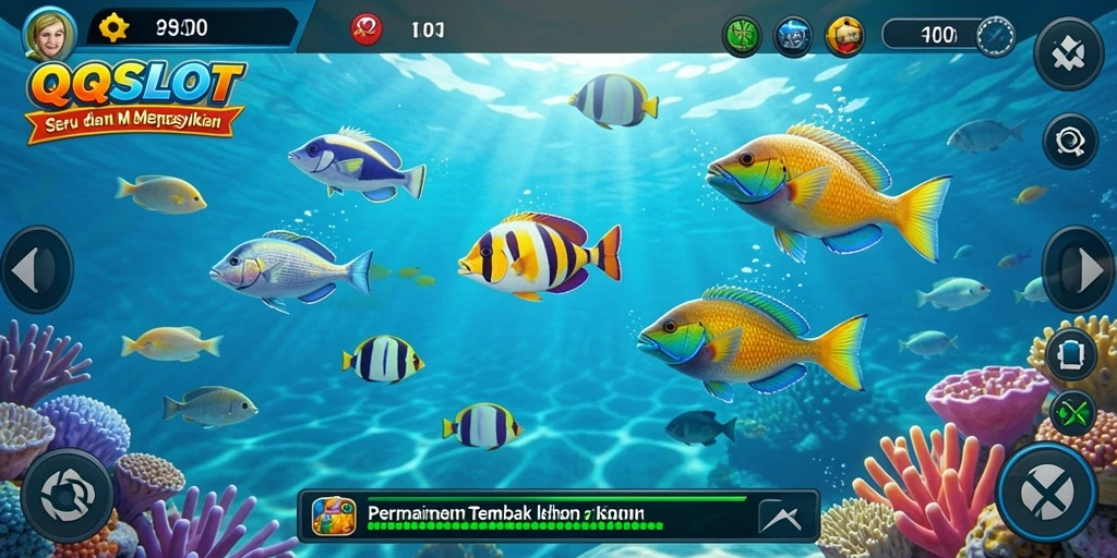Tampilan gameplay QQSLOT yang menegangkan dan penuh warna.