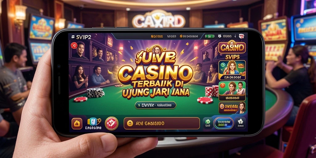 Gambaran gameplay live casino SVIP2 yang mendebarkan dan interaktif.