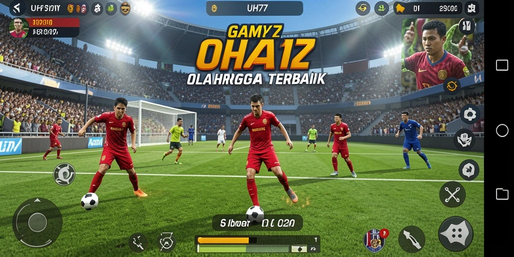 Tampilan gameplay UH77 yang seru dan penuh aksi olahraga.