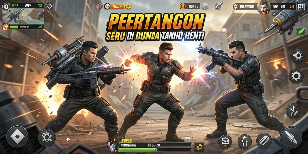 Tampilan seru dari gameplay W67 yang penuh aksi.